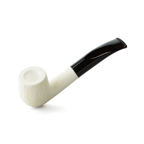 Altinay Bebek Carved Meerschaum Pipe Dublin Black