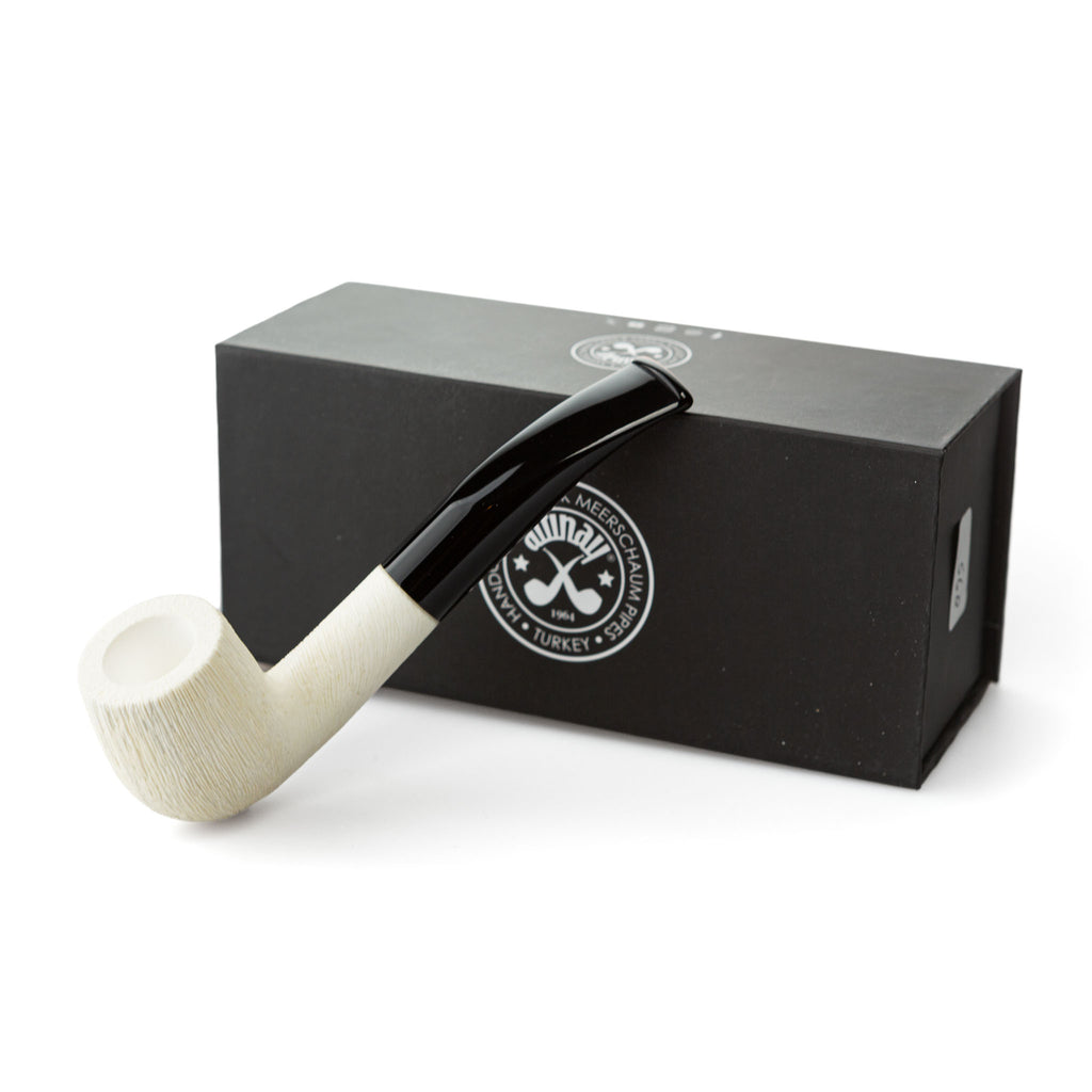 Altinay Bebek Carved Meerschaum Pipe Dublin Black