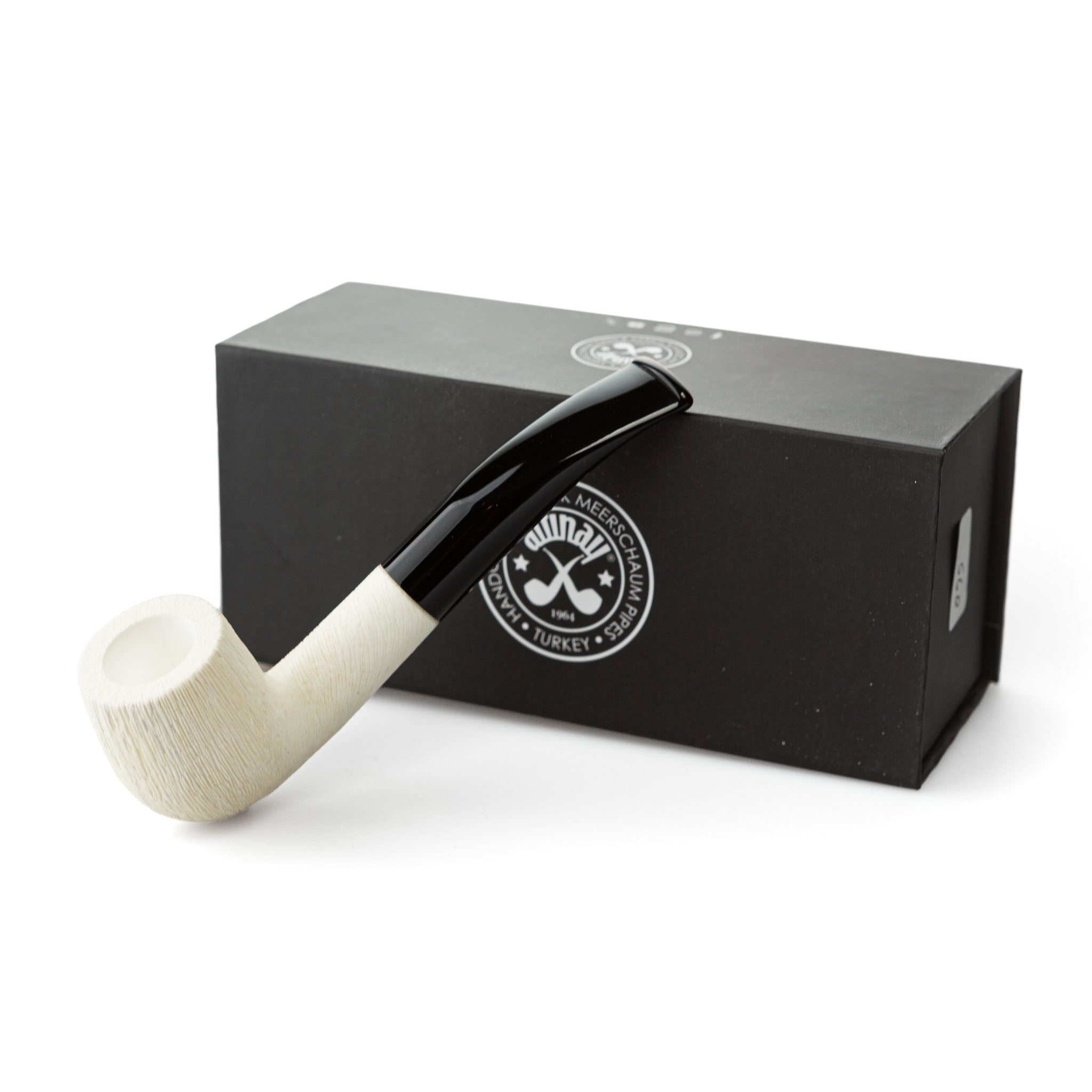 Altinay Bebek Carved Meerschaum Pipe Dublin Black