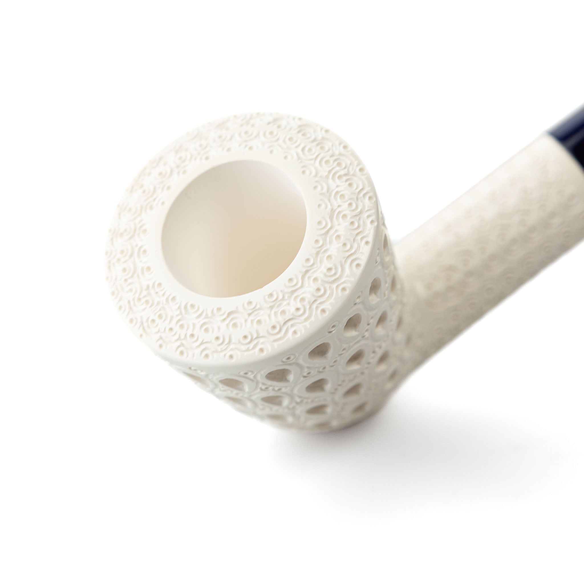 Altinay Exclusive White Blue Meerschaum Pipe Carved Dublin