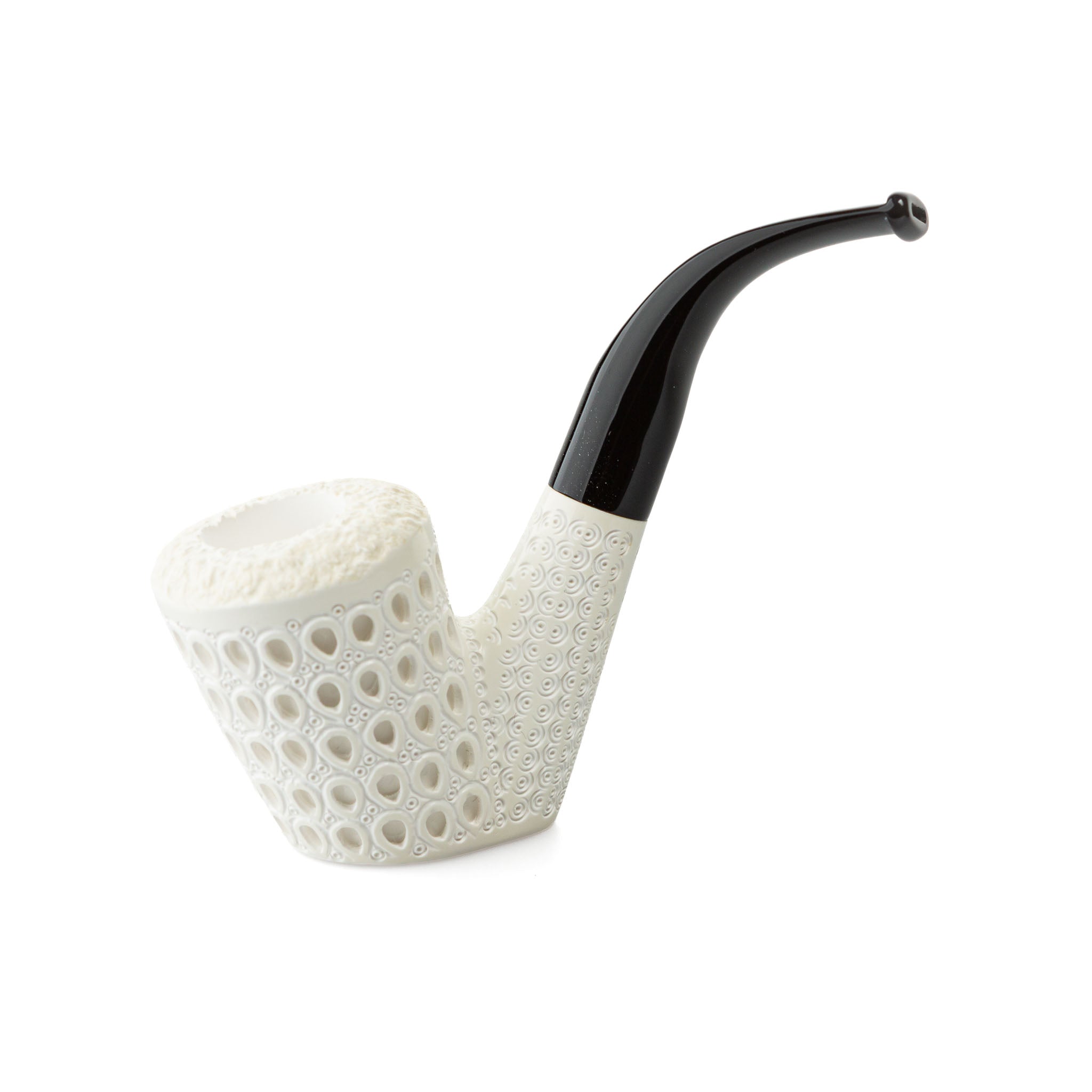 Altinay Meerschaumpfeife Carved Full Bent Stand-up Poker Black