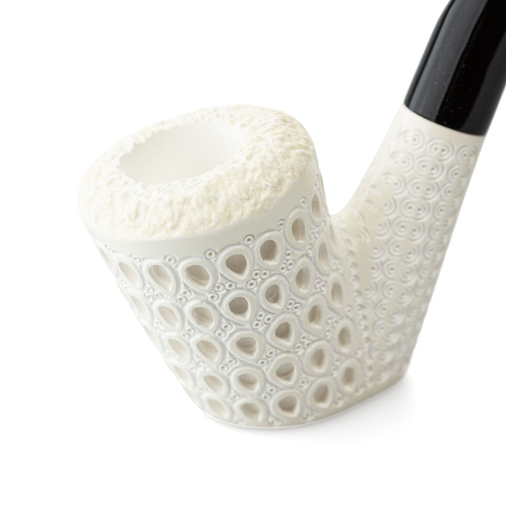Altinay Meerschaumpfeife Carved Full Bent Stand-up Poker Black