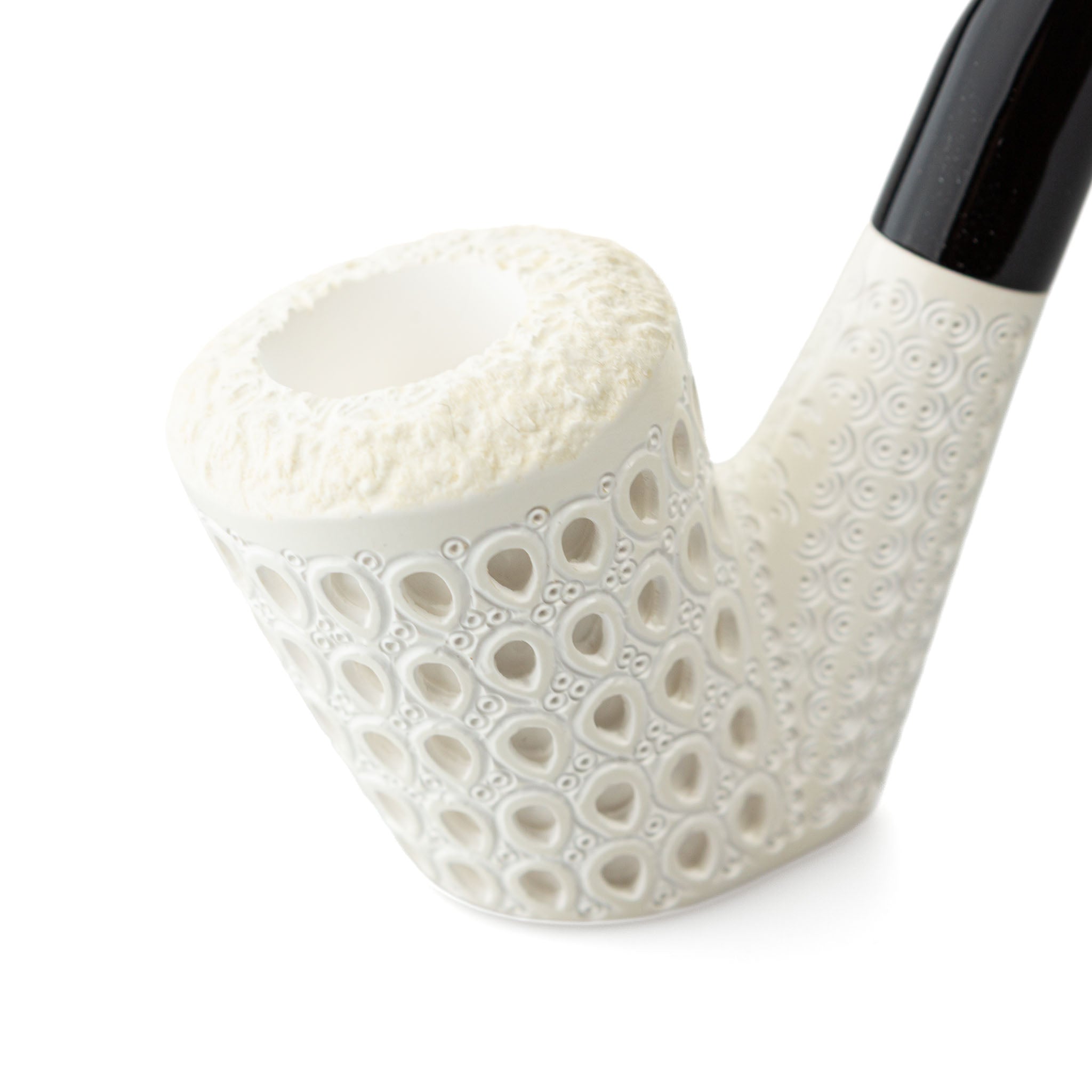 Altinay Meerschaumpfeife Carved Full Bent Stand-up Poker Black