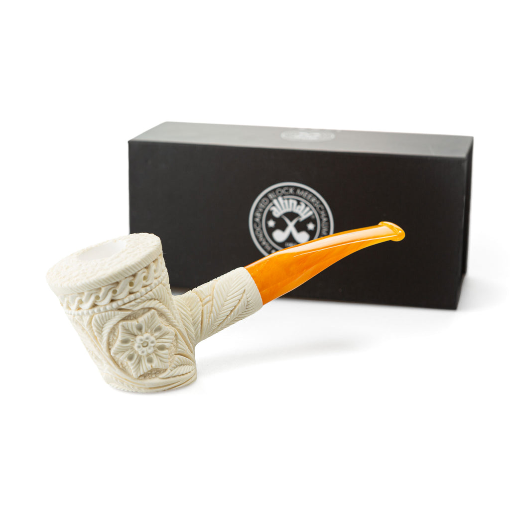 Altinay Meerschaumpfeife Carved Stand-up Poker Amber