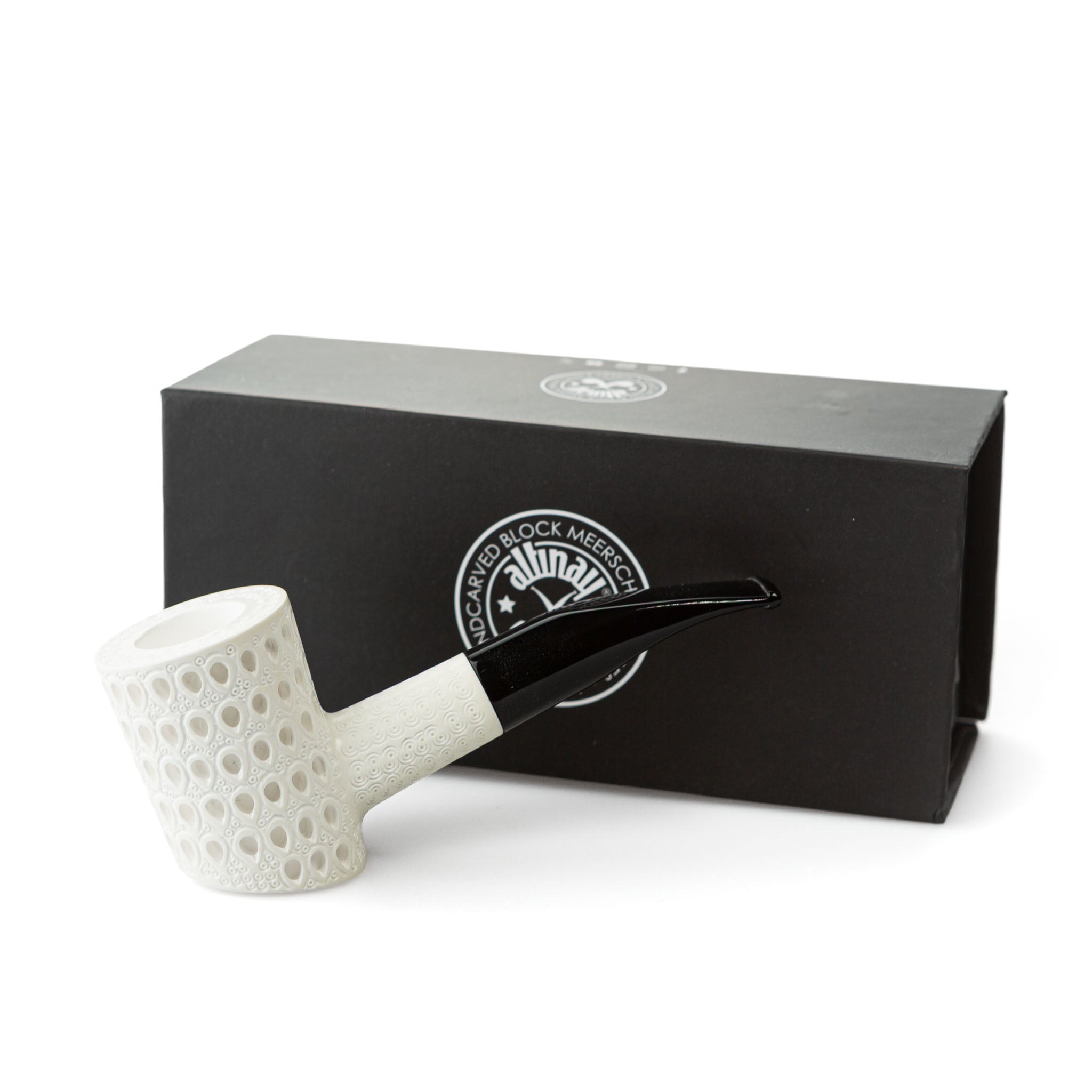 Altinay Meerschaumpfeife Stand-up Poker Carved Black