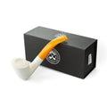 Altinay Orta Boy Düz Meerschaum Pipe Bent Amber Horn