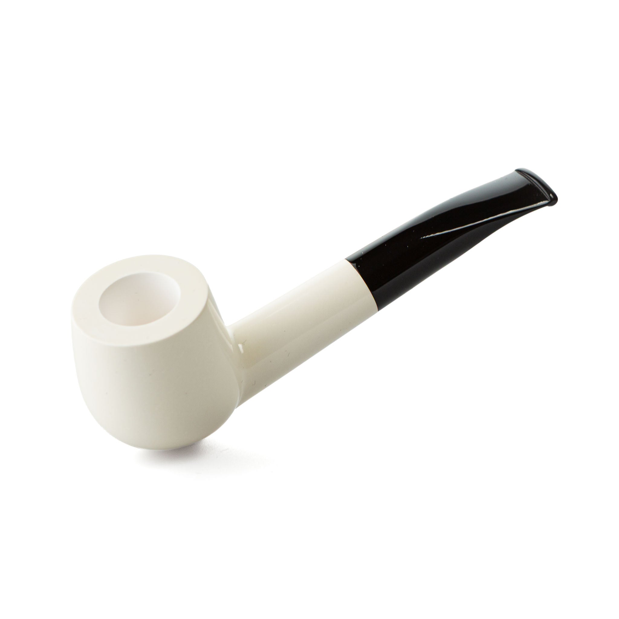 Altinay Orta Boy Straight Meerschaum Pipe Pot Black