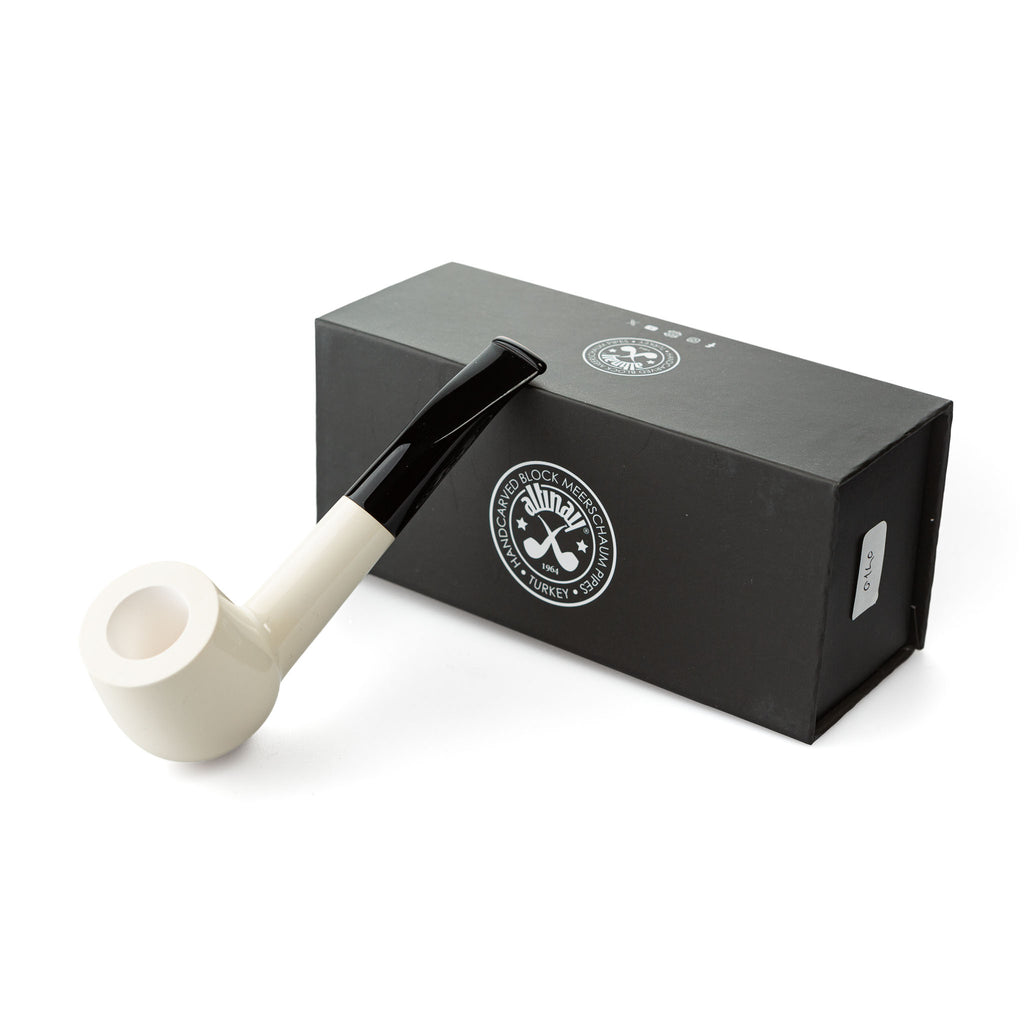 Altinay Orta Boy Straight Meerschaum Pipe Pot Black