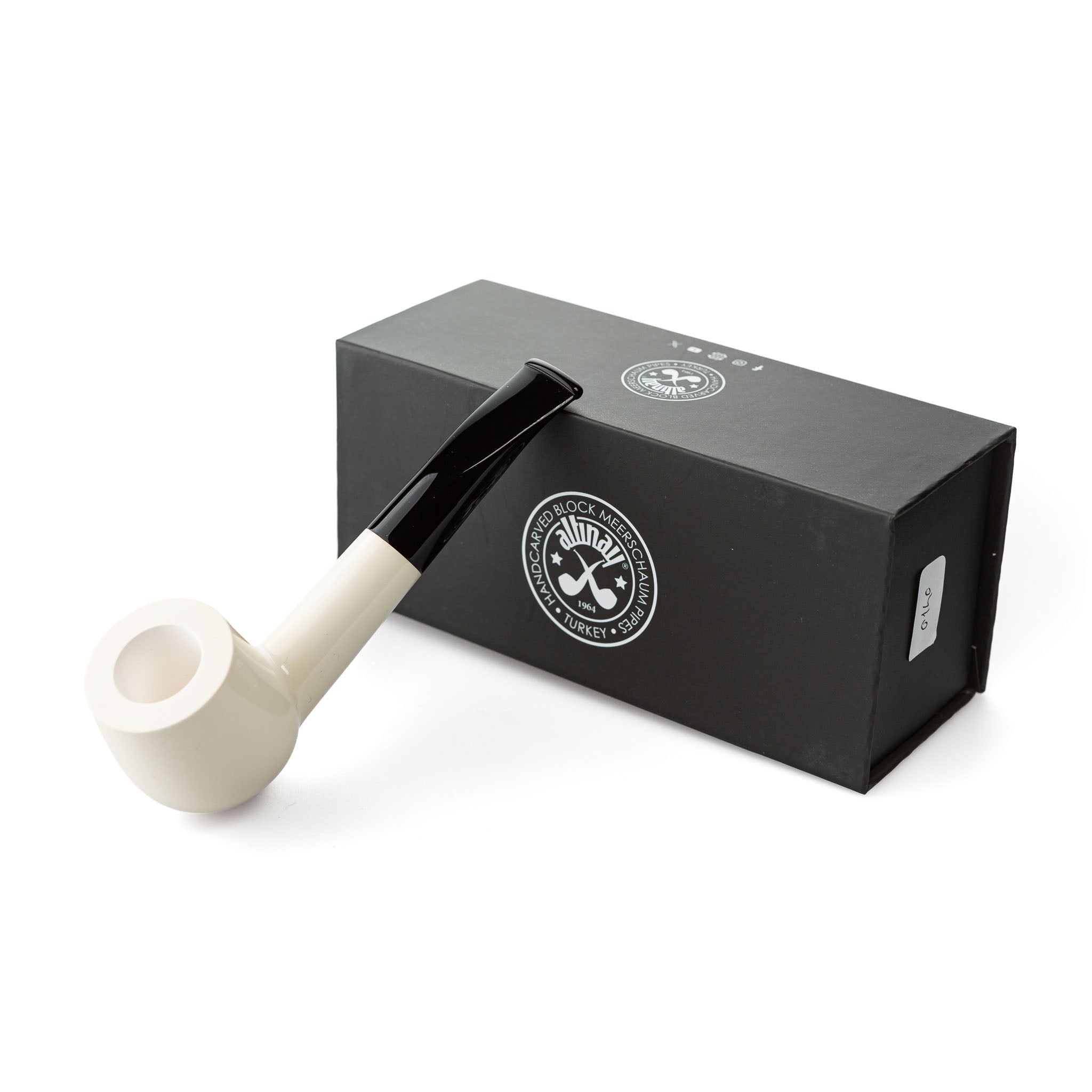 Altinay Orta Boy Straight Meerschaum Pipe Pot Black