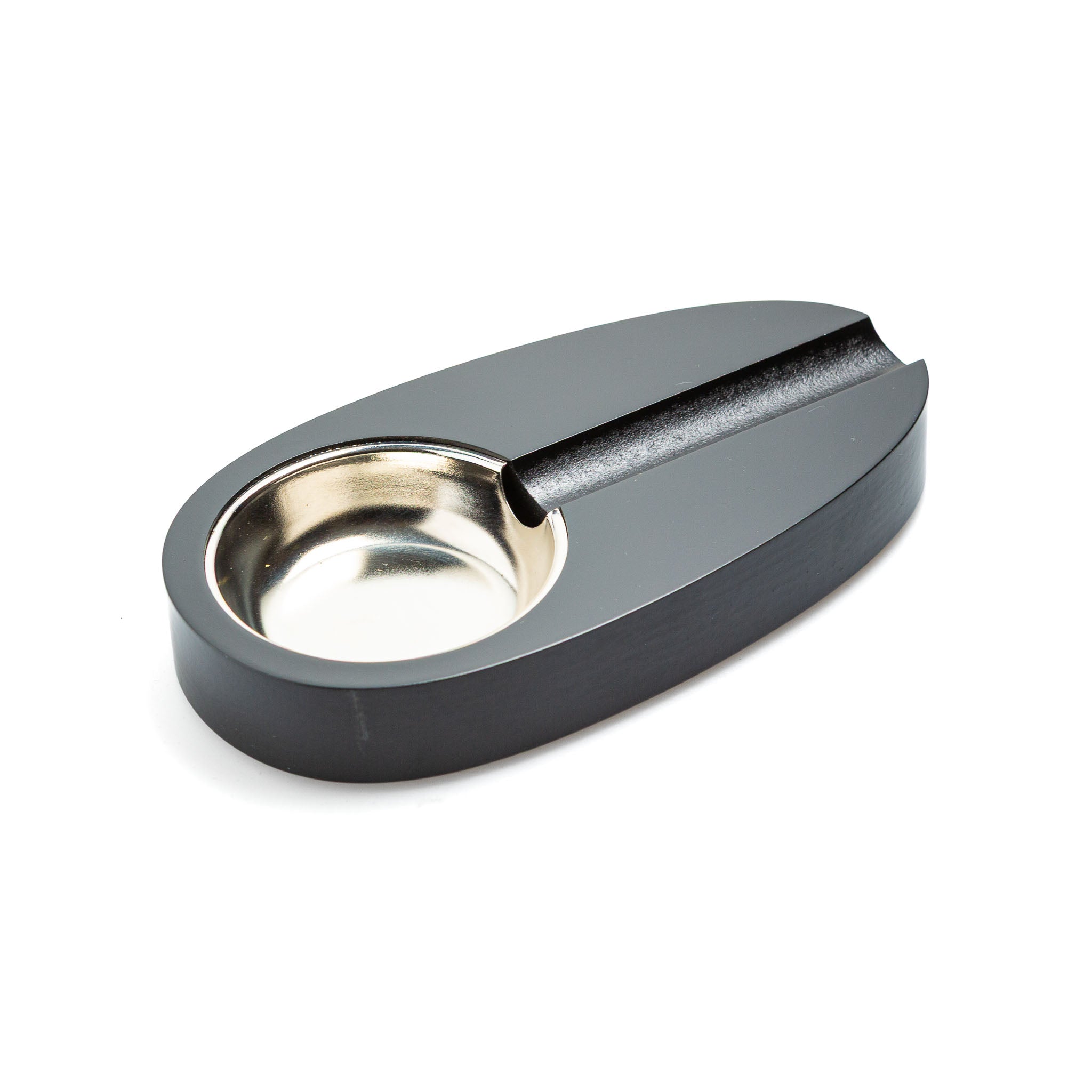 Aschenbecher Schwarz Holz Silber 1 Zigarre