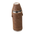 Gentlemans Depot Thermo Flask in Stainless Steel 24cl Brown W 4 Glasses