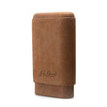 Guy Janot 3er-Robusto Etui Jägerleder Zedernholz