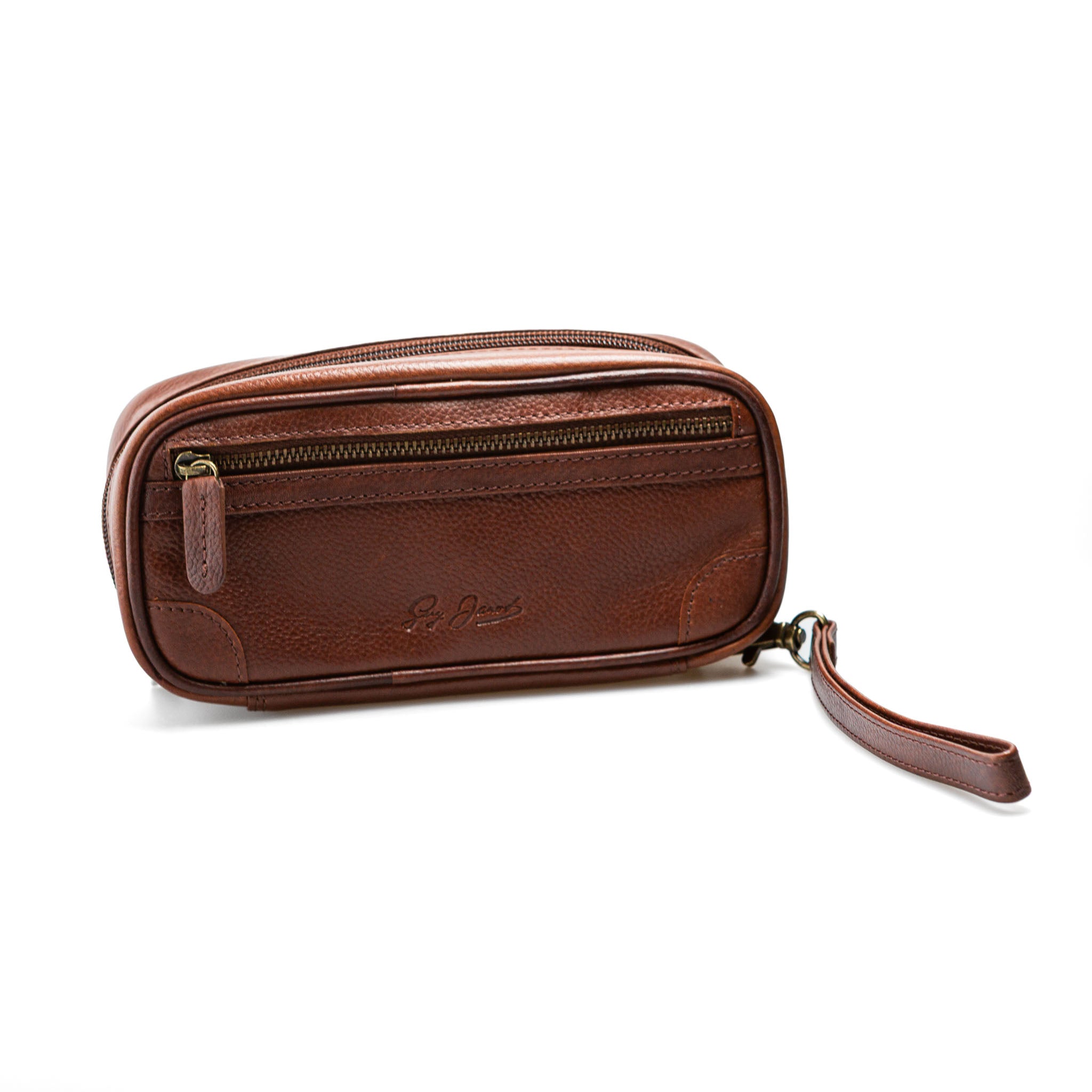 Guy Janot Ledertasche mit Reißverschluss für eine Pfeife