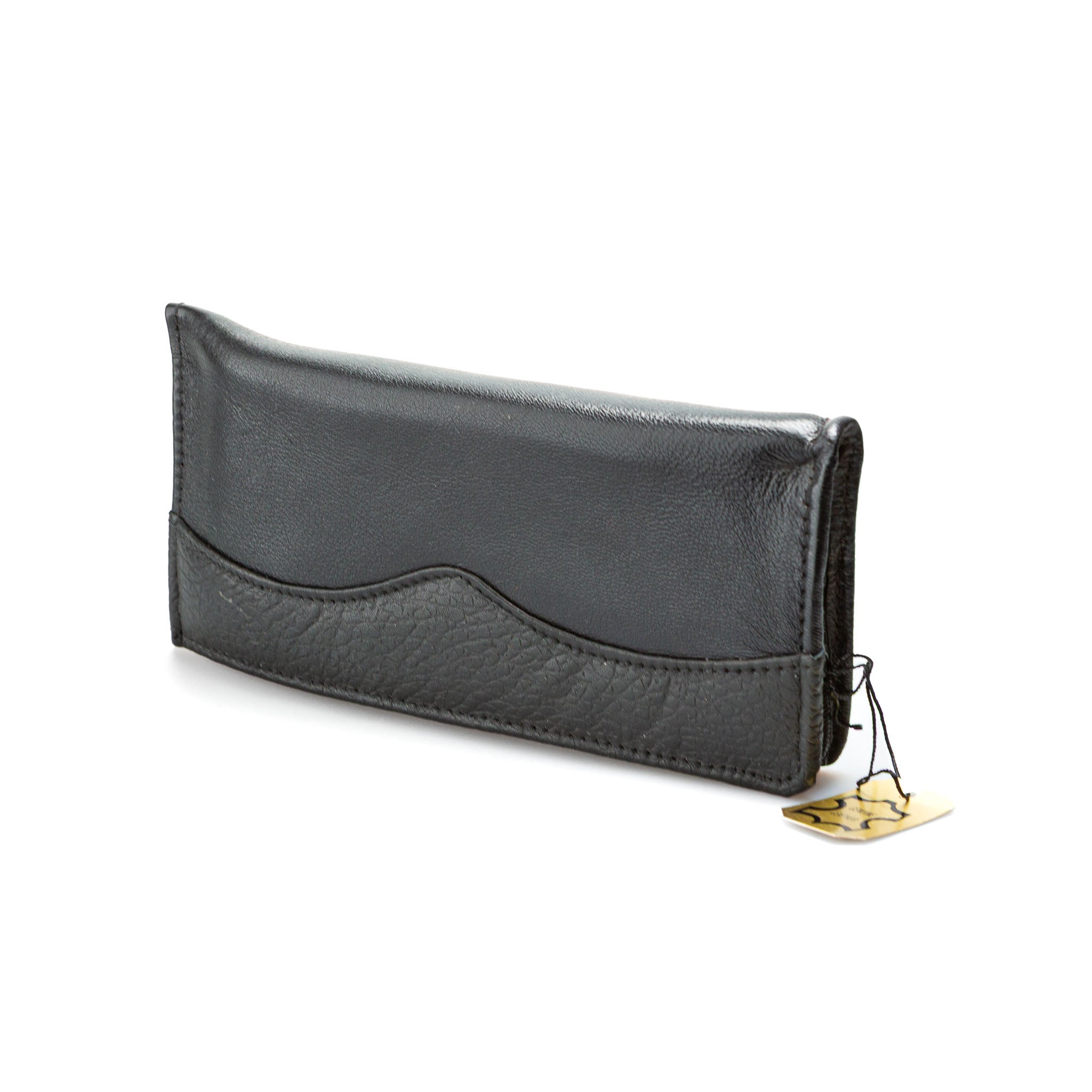 Ledertasche Schwarz Bogen mit Reißverschluss