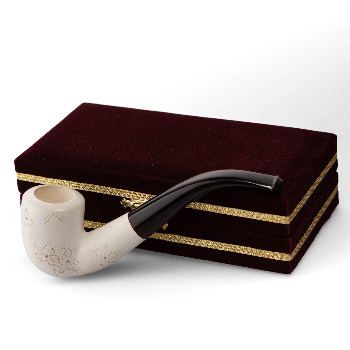 Meerschaum Pipe Islemeli Roku Bent