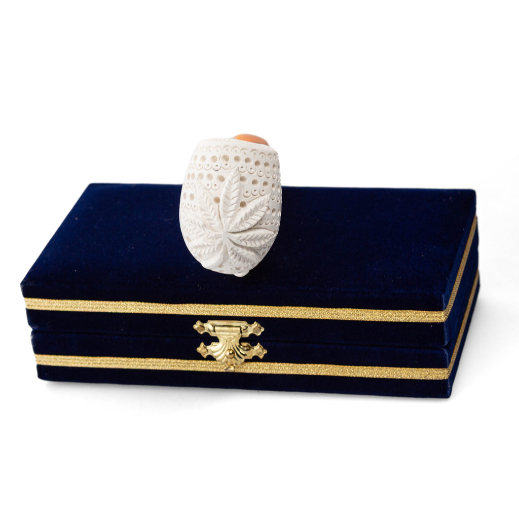 Meerschaum Pipe Islemeli Roku Half-Bent