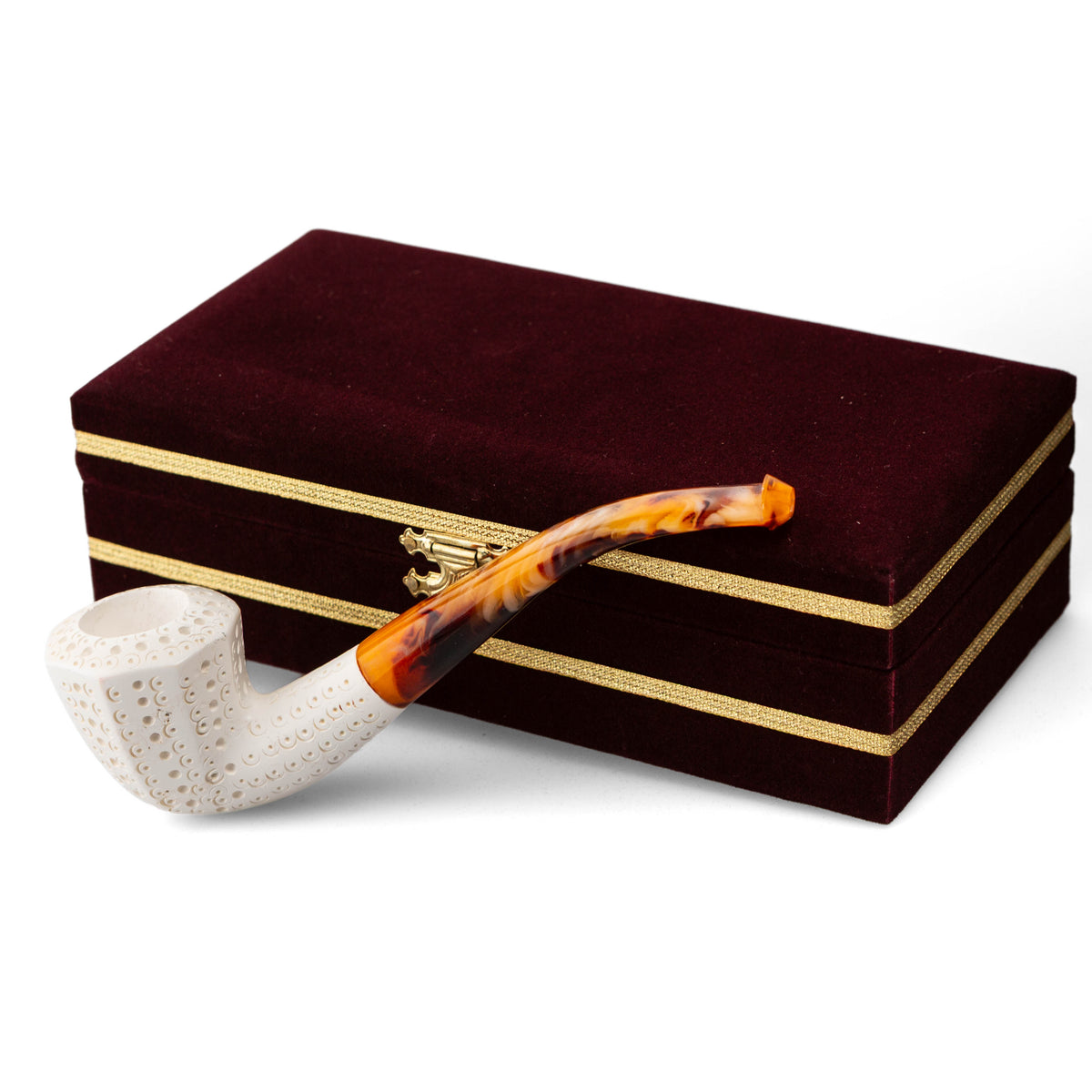 Meerschaum Pipe Lületasi Octagon Bent