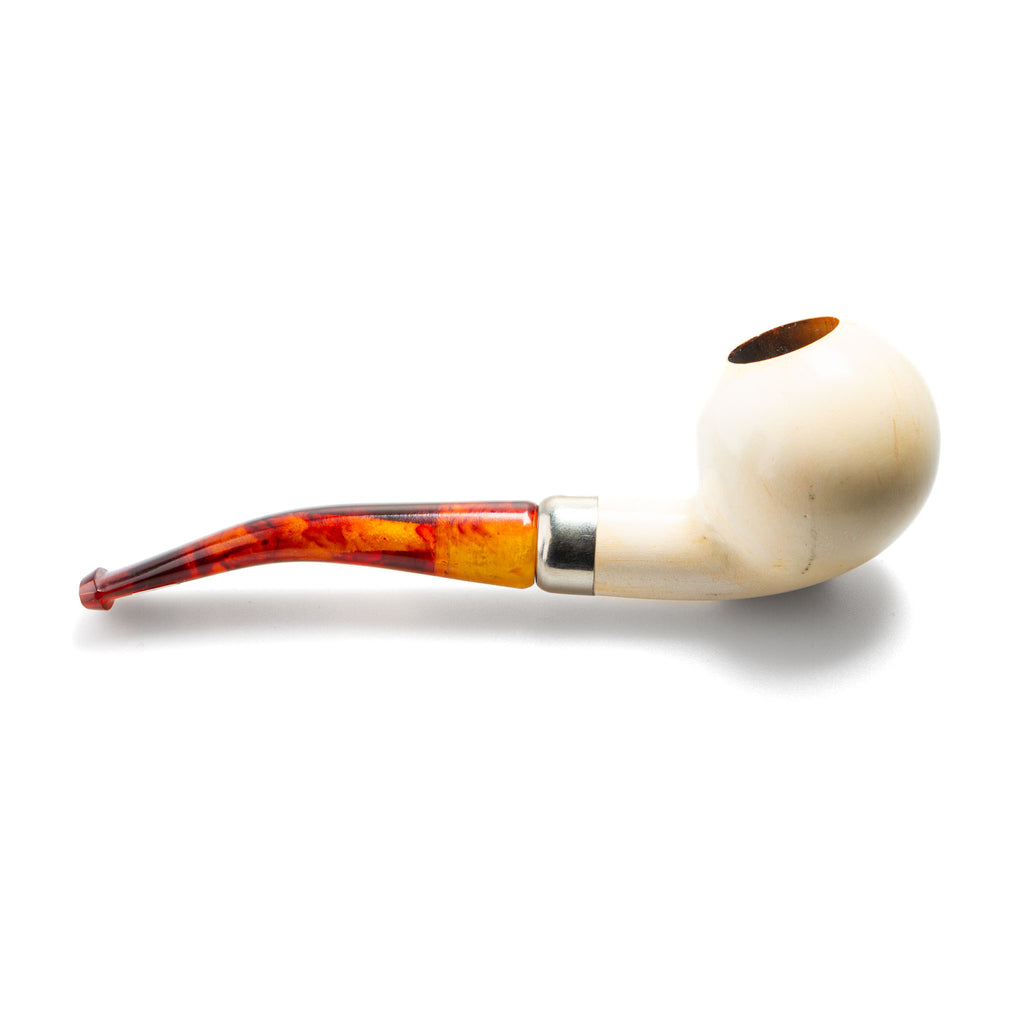 Meerschaumpfeife Kugel mit Riss am Holm