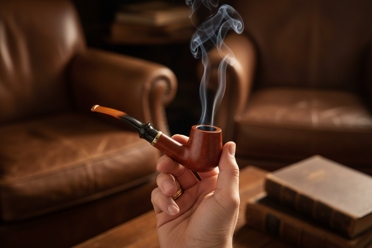 mit dem mundstück richtung person