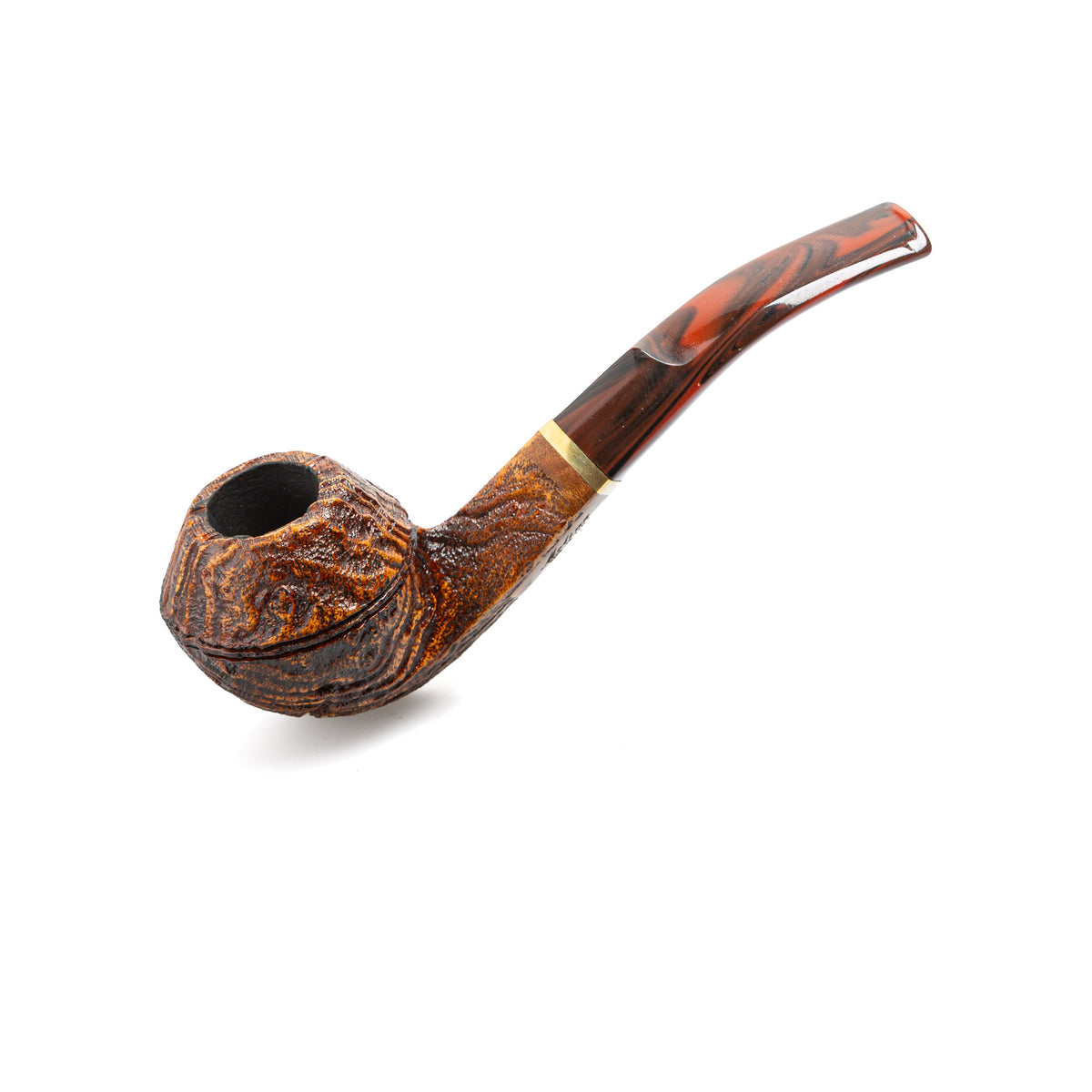 Molina Striato Brown Sandblast Half-Bent Bulldog