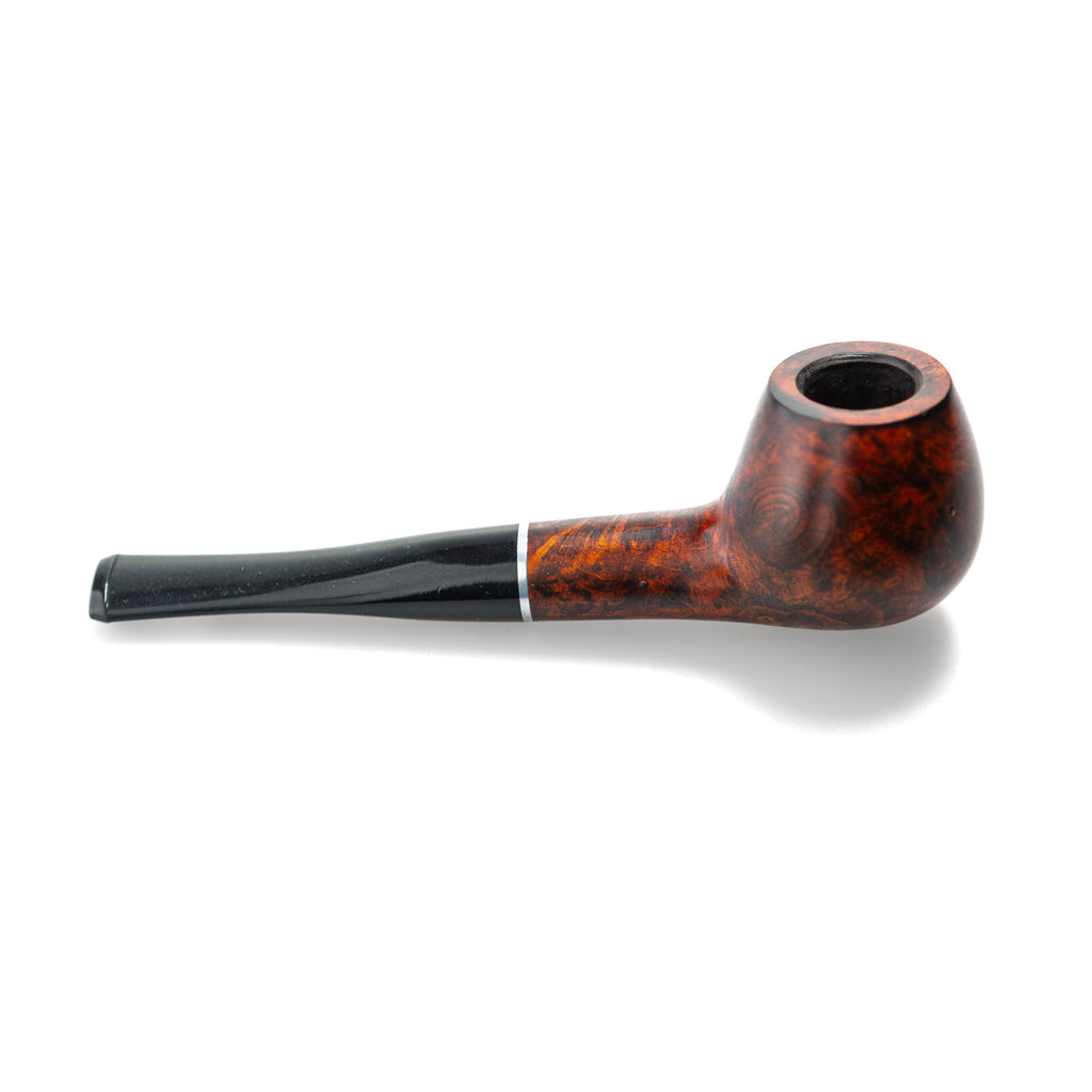 No Name Straight Pipe Rotbraun mit Silberring