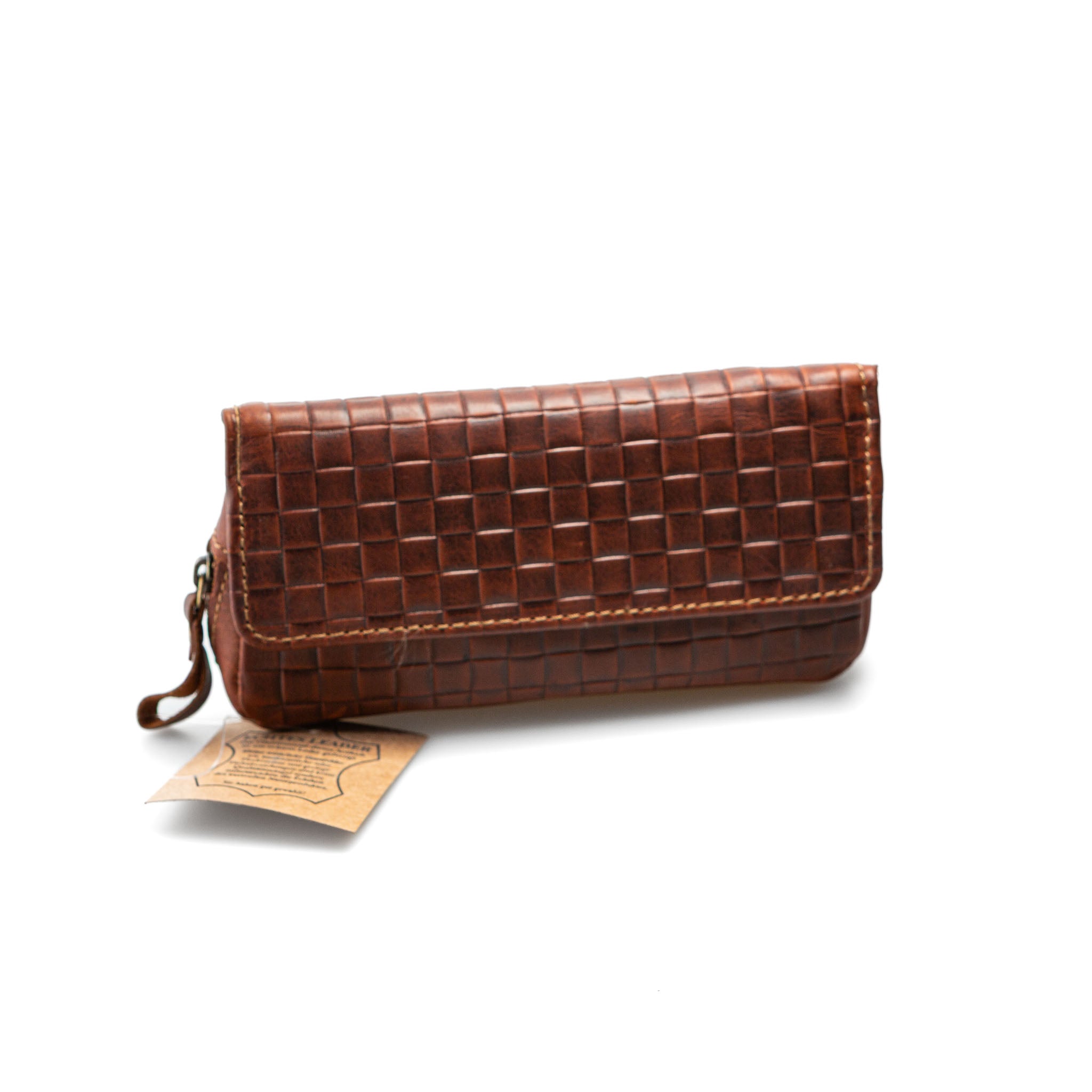 Tabaktasche Dunkelbraun Dekor