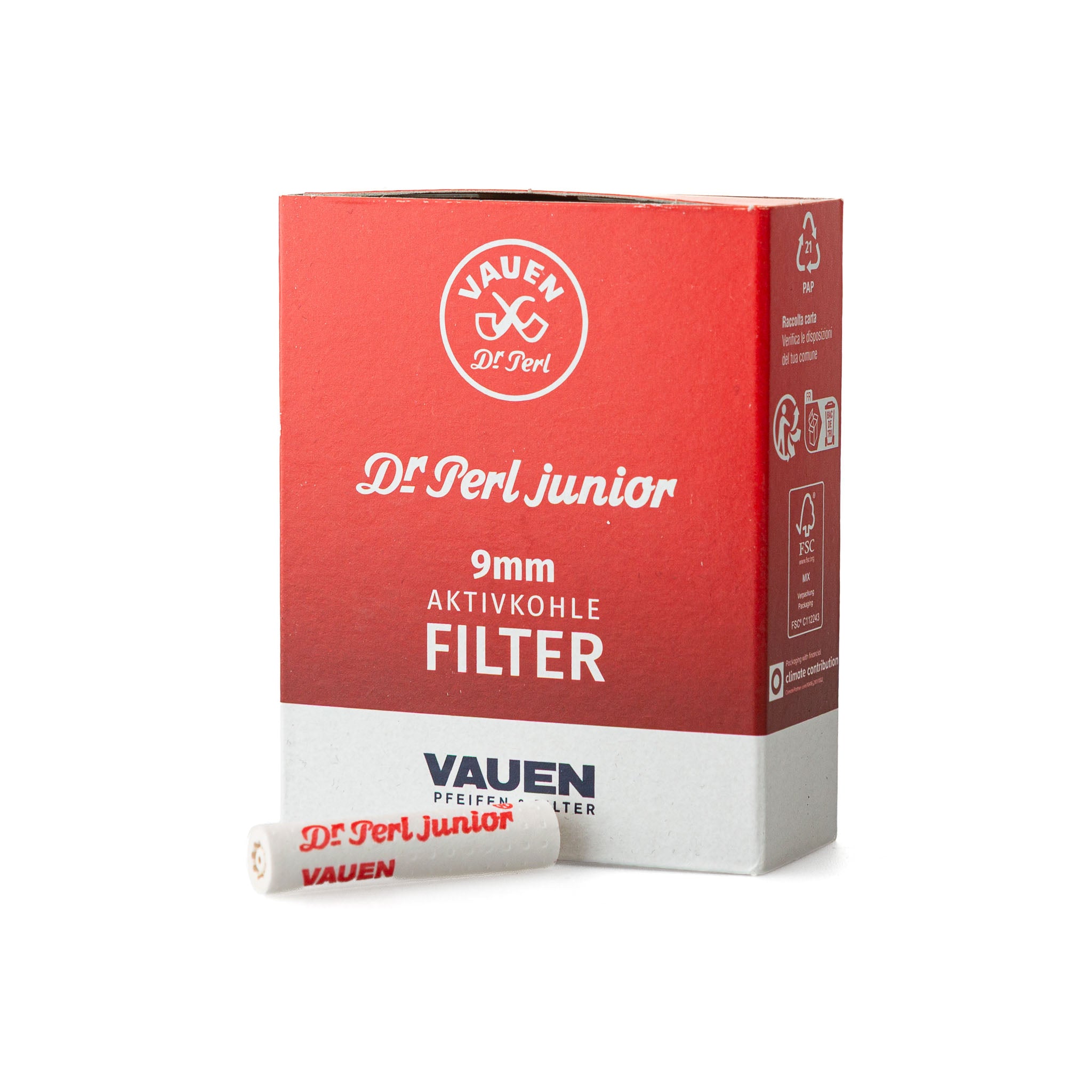 Vauen Dr Perl Junior 9mm Aktivkohle Filter