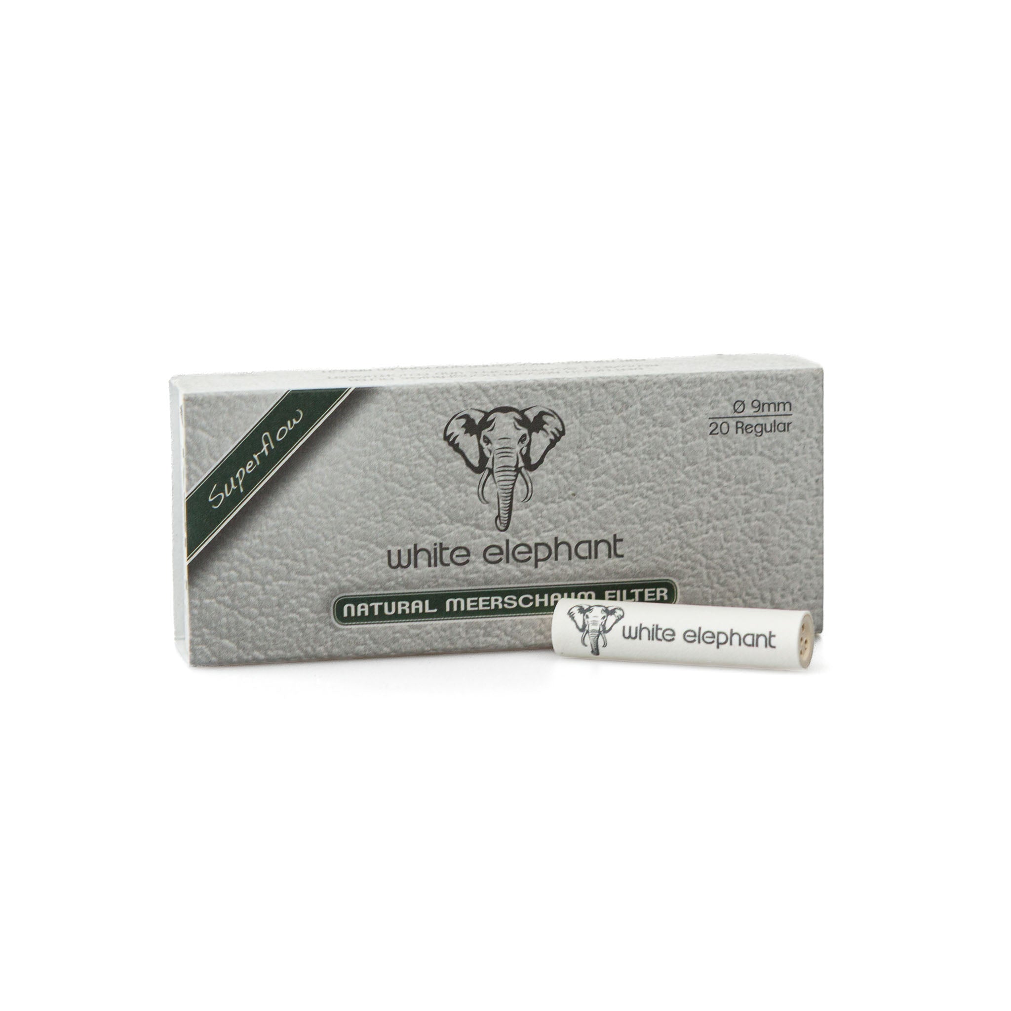 White Elephant Natural Meerschaum Filter 9mm
