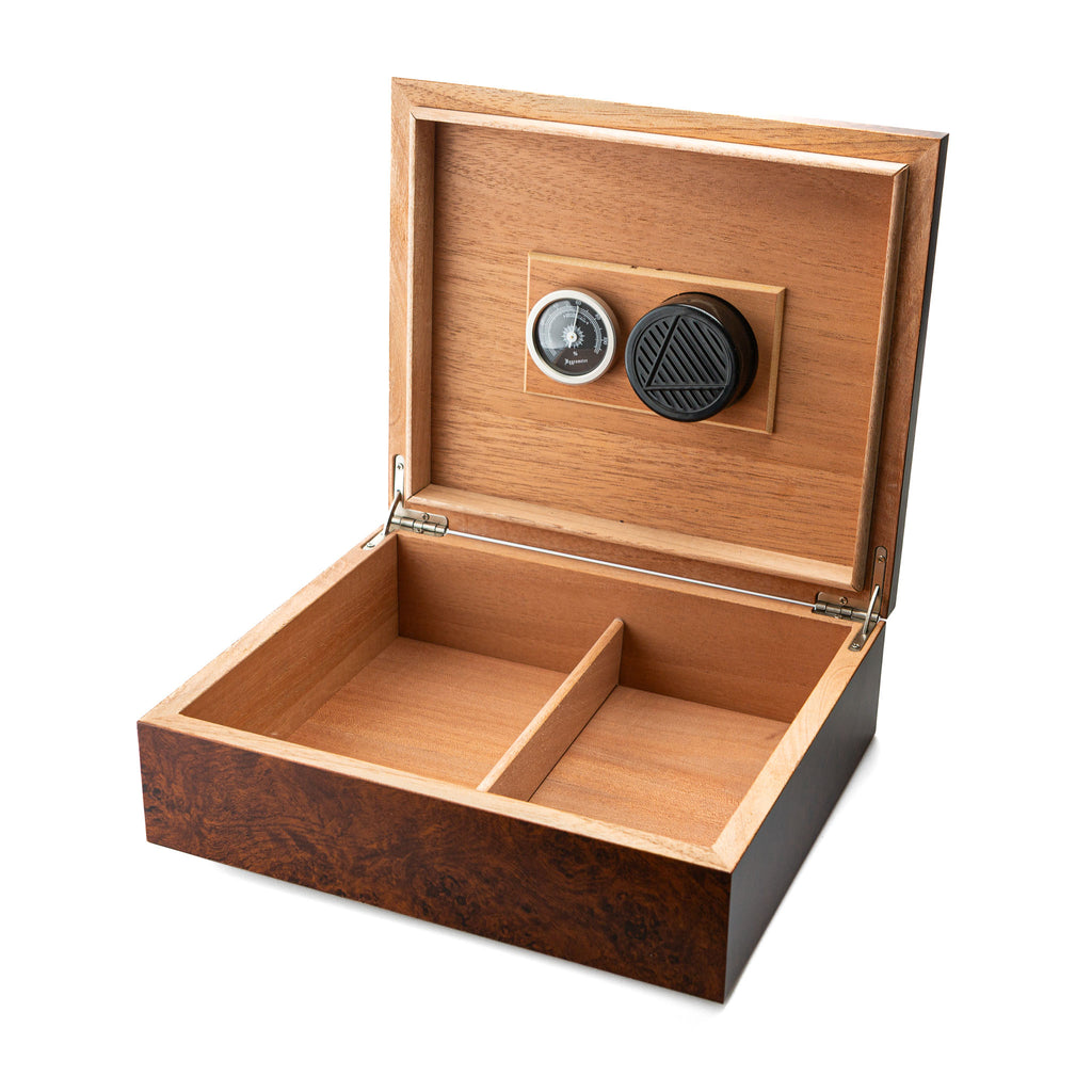 Zigarrenhumidor Klein Wurzelholz Dunkelbraun